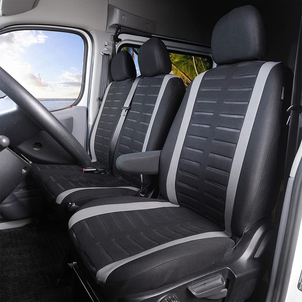 TOYOUN Van Seat Covers, 3D Stripe Print, Universal Fit for