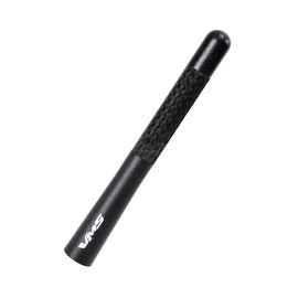 5” BLACK with BLACK Real CARBON FIBER CNC Machined Billet Aluminum Short FIVE inch Antenna for Toyota Scion xA xB xD tC