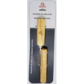 Vencort Pica Hielo Con Tapa Y Mango De Madera