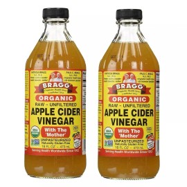Bragg Organic  Apple Cider Vinegar with The Mother, 16 ounce ( PACK OF 2 )