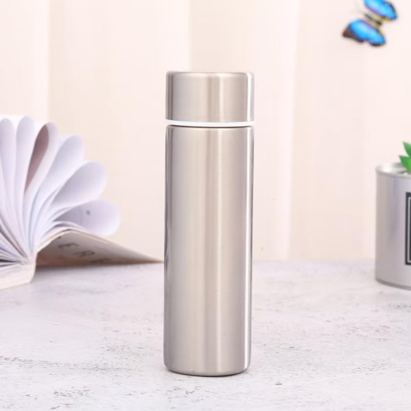 Slim Stainless Steel Insulated Thermos, Mini Water Bottle, Leak Proof