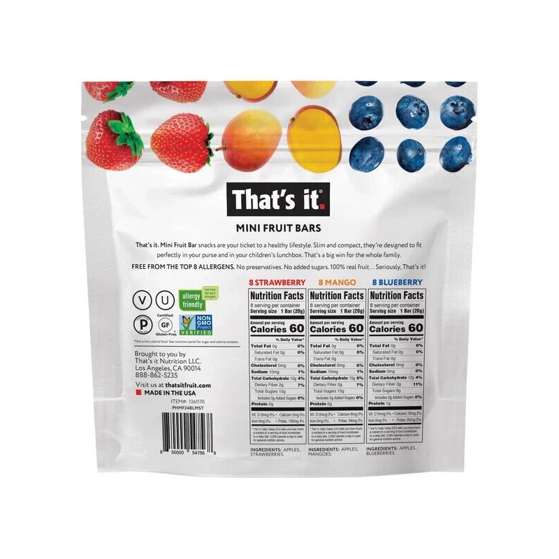 That’s it. That's it Mini Fruit Bars, 24-count