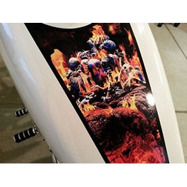 Damned Souls Fuel Tank & Fender Decals 4 pc Set for Harley Davidson Sportsters & Other Motorcycles