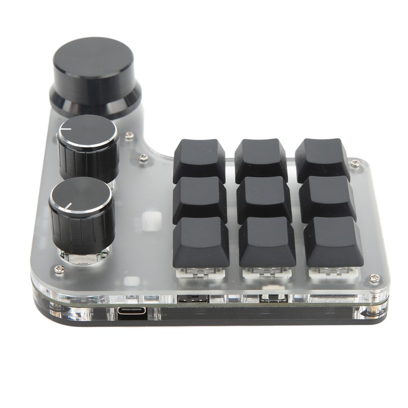 Mini Keypad 9 Keys 3 Knob RGB Multifunctional DIY Shortcut