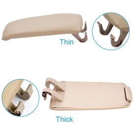 marddpair Beige Leather Armrest Center Box Console Lid Cover Replacement for A4 S4 B7 2004-2008