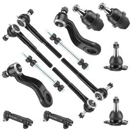 Front End Kit for 95-99 Chevy & GMC K1500 Suburban, 95-00 Tahoe Yukon 5.7L, 4WD, Adjustment Sleeve, Lower & Upper Ball Joint + Tie Rod, 14Pcs Suspension K6477 K6292 K6428 ES2836RL ES2838RL