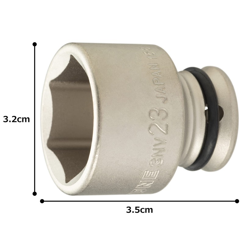 TONE Impact Socket 3NV-23 Insertion Angle 0.3 inch (9.5 mm)