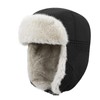 Clakllie Warm Bomber Aviator Pilot Hat with Faux Fur Fuzzy