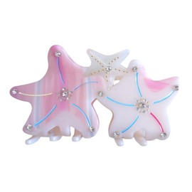 Fantasy Starfish Hair Clip,Novelty Acetate Claw Clips,Small Hair Clips for Women,Pink