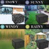 Fire Table Covers Square,Waterproof Outdoor Fire Pit Cover, 420D Heavy