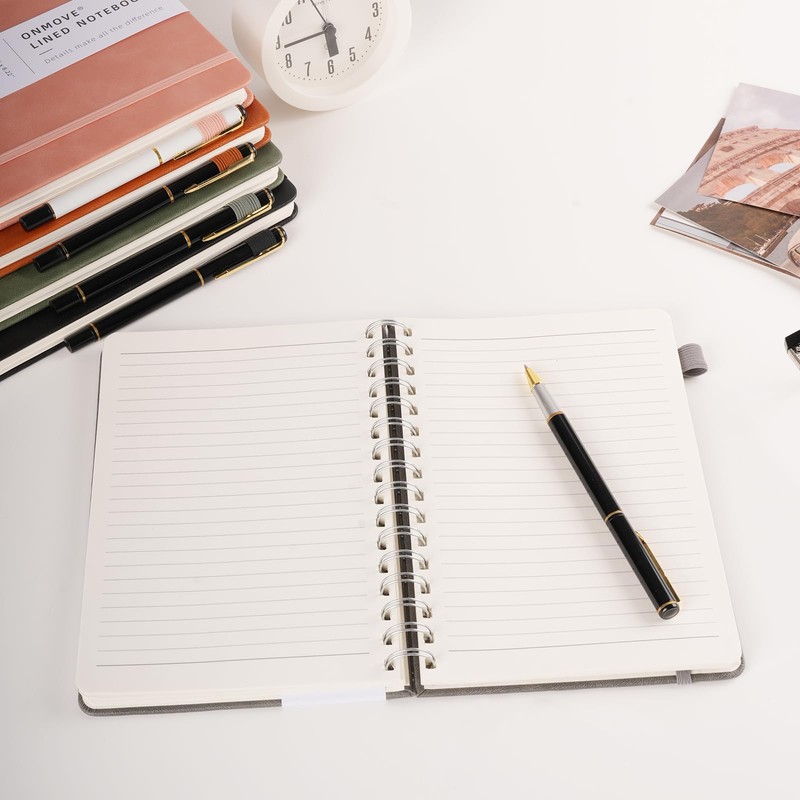 OnMove Spiral Notebooks Journal for Women Men 3 Pack Bulk