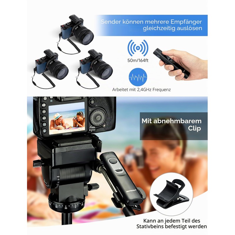PROfezzion 165ft Wireless Remote Shutter Release Remote Control for Panasonic