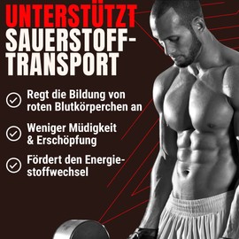 POWERSTAR FOOD Powerstar EISEN PLUS 10 | 90 Eisen-Kapseln mit Jod, natrlichem Vitamin C & Vitamin B Komplex | Vegan & hochdosiert mit 45 mg Eisen pro Kapsel | Deutsche Herstellung | Nahrungserg?nzungsmittel