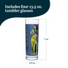 Libbey Tiki Kahiko Zombie Glass, Blue, 13.5 ounce, Set of