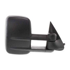 KarParts360 For Chevy Silverado 3500 2001 2002 Door Mirror Passenger Side | Textured Black | Convex | Power | Foldaway | Heated | Dual Lens | Extendable Towing Mirror | w/Blind Spot Glass | GM1321411