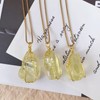 EDEN'S CALL Natural Irregular Raw Crystal Necklace for Women Golden