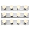 LEONLITE Four Light Vanity Strip, 24 Inch Polished Housing, Hardwire