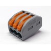 WAGO 222-413 3 Ladder Terminal Block with Lever, 4 mm