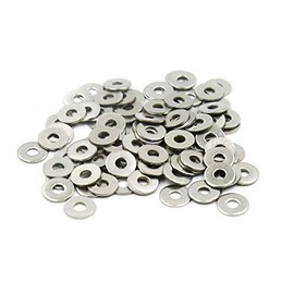 M4 Round Flat Washers 100Pcs, 12mm/0.47'' Outer Diameter, Stainless Steel Gaskets for Bolt Screw, Home Funiture Repair Fixing Fastening Hardware