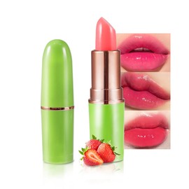 BINGBRUSH Strawberry Color Changing Lipstick Queen,Moisturizer Long Lasting Lip Care Lip Balm Magic Lip Gloss Lip Tint Stain Glossly Makeup Lipstick Set for Women (1pc 02#Strawberry)