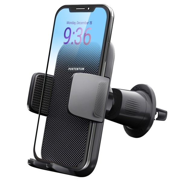 PORTENTUM Mobile Phone Holder Car, 360° Rotatable Mobile Phone Holder for Car with One Button Release, Dashboard Glass Pane, Car Mobile Phone Holder, Compatible with Any Mobile Phone from 4 to 7