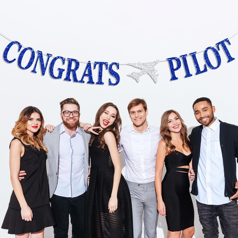 Congrats Pilot Banner, Congrats Grad, Congrats USAF/Future Pilot, Adventure Awaits,