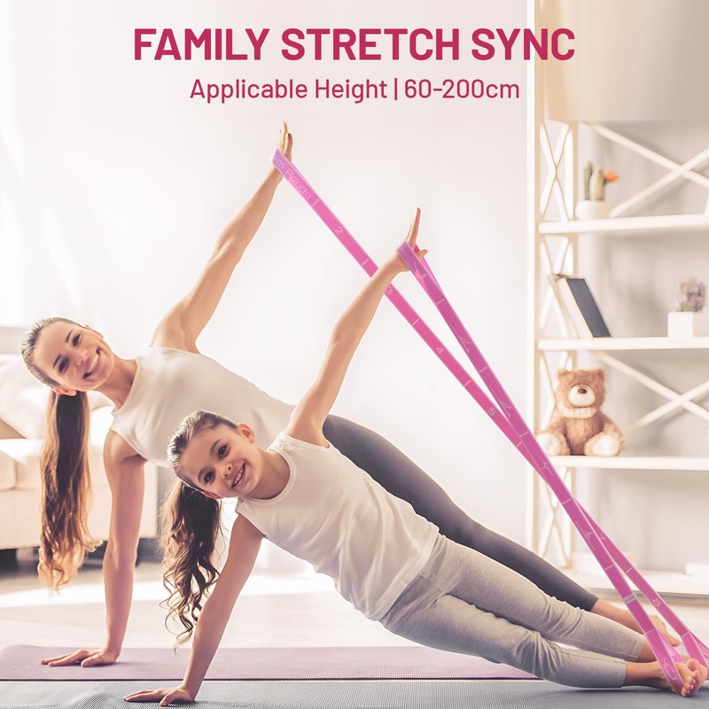 Slim Panda Yoga Stretching Band, Yoga Stretching Strap with 9
