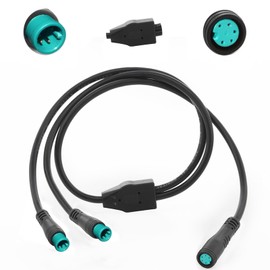 1T2 Y-Splitter Extension Wire with Julet Type 5pin Connector for Bike Headlight Cable in eBike Conversion Kits (5pin, 24" in Length, 2 Male to 1 Femal)