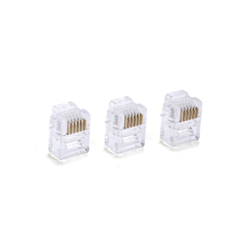 Seefeful 100 Pack RJ11/RJ12 6P6C Phone Modular Telephone Cord Connector