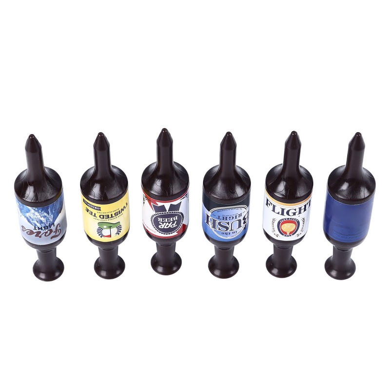6PCS Mini Beer Bottle Golf Tees Plastic Funny Golfing Tees