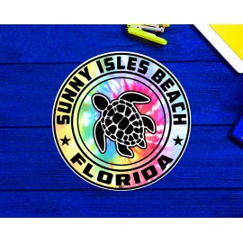 Sunny Isles Beach Florida Beach Sticker Decal 3" Vinyl Sea Turtle