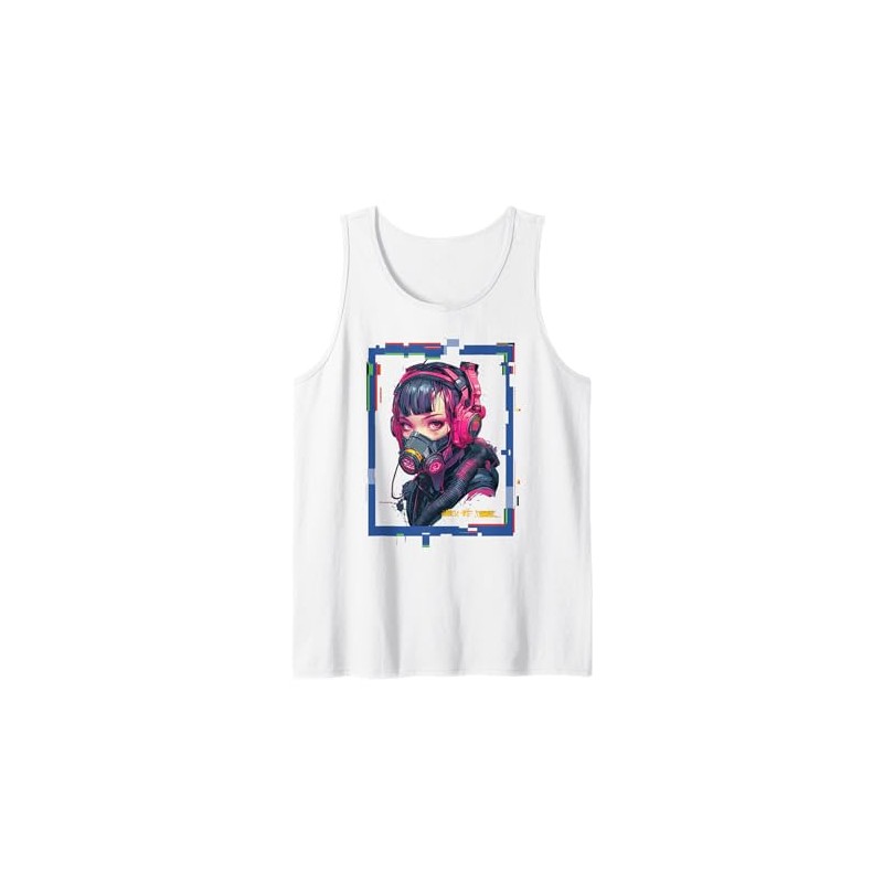 Dystopian Gas Mask Harajuku Girl Cyberpunk Tank Top