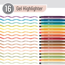 Mr. Pen- Gel Highlighter, 16 Pack, Assorted Colors, Bible Highlighters No Bleed, Bible Markers