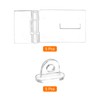 sourcing map 5Pcs 55x25mm Acrylic Hasp Latch, Clear Acrylic Hasp