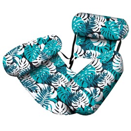 Swim Ring, Float, Water Hammock, Pool Float, Chair, Three-Tube Float, Adult Use, Load Capacity 264.6 lbs (120 kg), Water Play, Heat Protection, Unisex (Green)