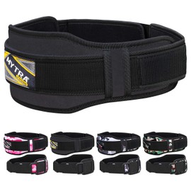 Mytra Fusion Unisex Gym Belt Fitness Belt for Exercise, Weightlifting, Powerlifting, Back Support Neoprene Belt (Black, X-Large)