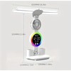 LED Desk Lamp with Fan, RGB Display Clock, 3-Speed Touch