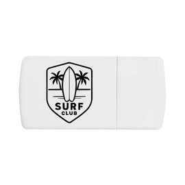 Azeeda 'Surf Club Emblem' Pill Box with Tablet Splitter (PI00036572)