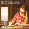White Bedside Touch Table Lamps for Bedroom Nightstand with USB-C