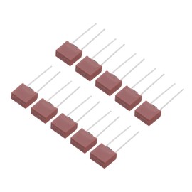 uxcell 10Pcs DIP Mounted Miniature Square Slow Blow Micro Fuse for Electronic Parts PCB LCD Repair, T250mA 250mA 250V, Red
