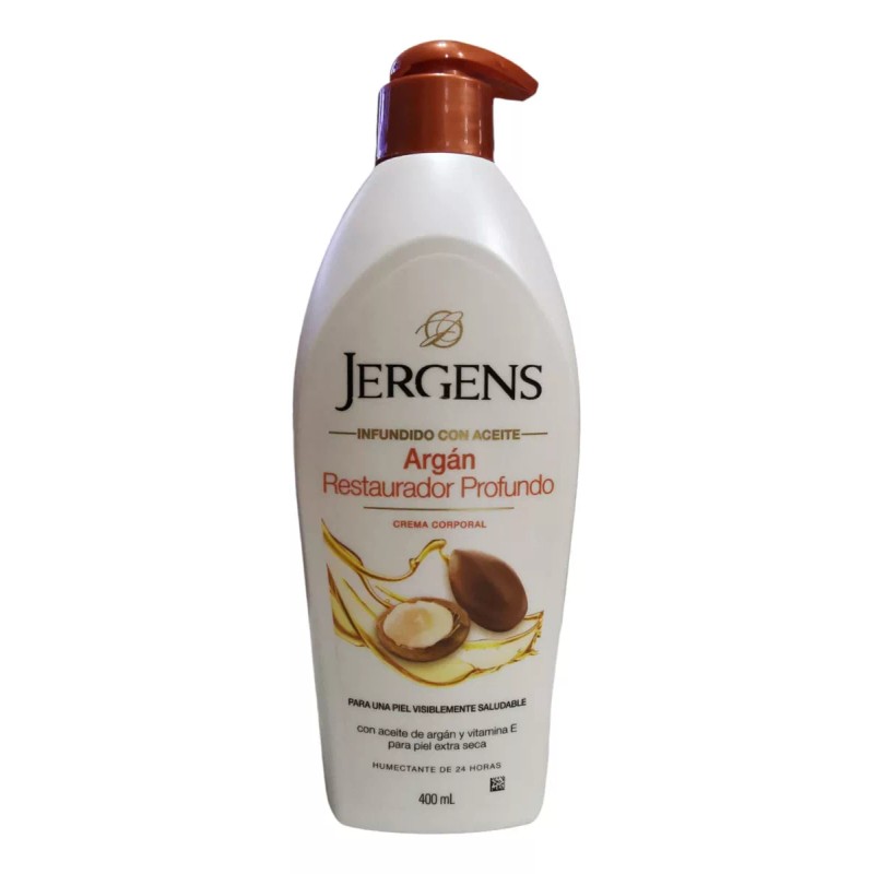 Jergens Crema Corporal Jergens Argán Restaurador Profundo Humectante, 400 Ml