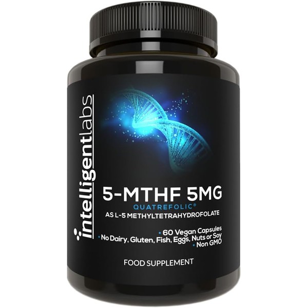 5MG L-5 MTHF by Intelligent Labs, L-5 Methylfolate Activated Folic