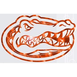 Florida Gators Orange Mirror Vinyl Gator Head Logo 6" Vinyl Decal Car Truck Window UF Sticker