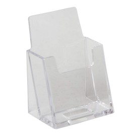 Clear-Ad - Clear Acrylic Vertical Business Card Holder for Desk 3.5x2 - Multiple Plastic Countertop Business Card Organizer - Desktop Multi Business Cards Display Stand (Pack of 2)