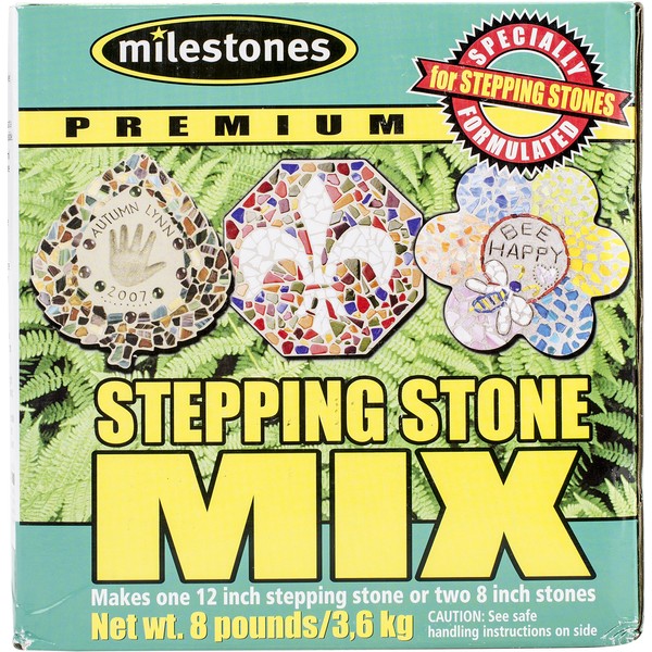 Milestones Premium Stepping Stone Cement Mix 8 Pound Box for Stepping Stone Kits - 903-16102