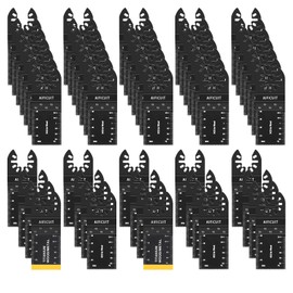 AIFICUT 55 PCS Oscillating Saw Blades Quick Release Universal oscillating Tool Blades Wood Plastics and Metal Multitool Blade Kits for Wood fit Dewalt Rockwell Milwaukee Makita Ryobi