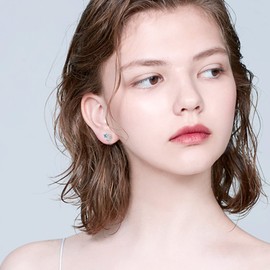 Moon Elf Fairy Earrings 925 Sterling Silver Elves Crescent Moon Star Stud Earrings with Blue Crystal Fairy Jewellery Birthday Gifts for Women Teenager Girls, Sterling Silver, Cubic Zirconia