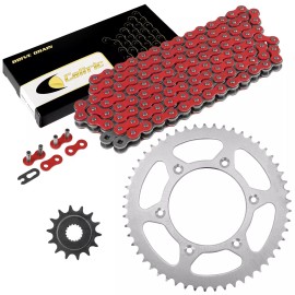 Honda Red Drive Chain And Sprocket Kit for Honda CR250R 1989 1990