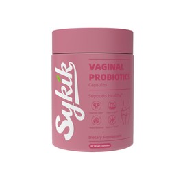 Sykik Women's Vaginal Probiotics for pH Balance with Prebiotics & Lactobacillus Blend - Vaginal Health Supplement - Supports Healthy Vaginal Odor & Flora, 60 Capsules (1 Pack)