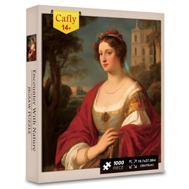 Jigsaw Puzzles for Adults 1000 Pieces, Adult and Family Game Regal Red - Elegant Court Lady C0840